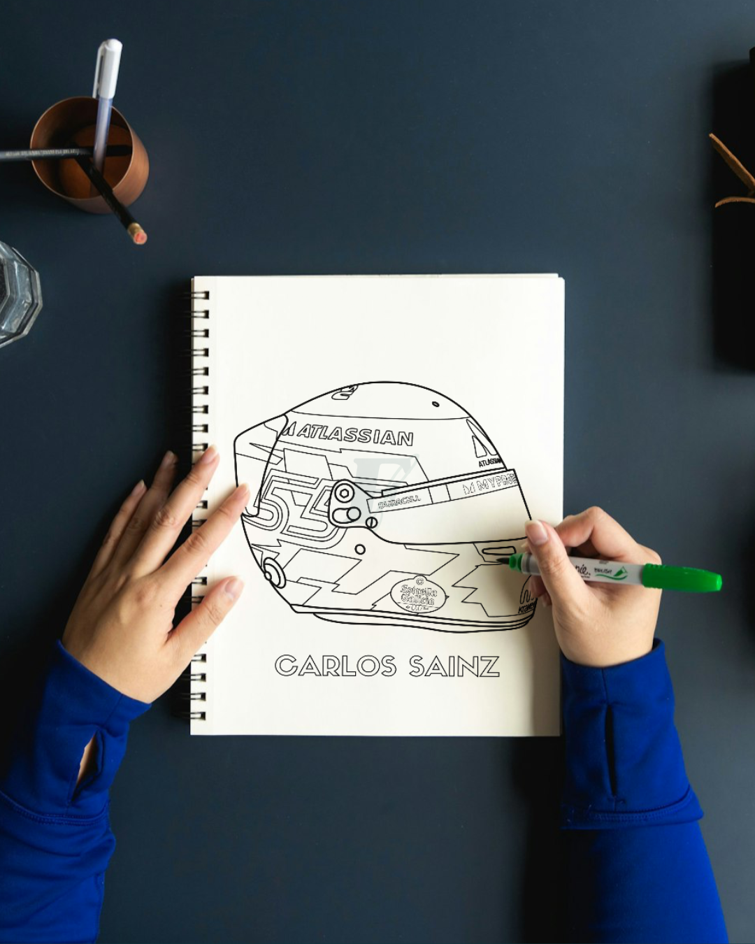 Formula 1 2025 Driver Helmets Colouring Book Digital Download
