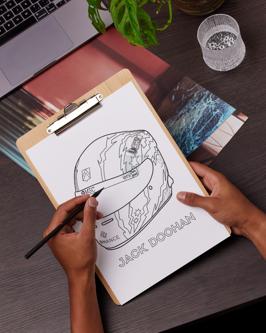 Formula 1 2025 Driver Helmets Colouring Book Digital Download