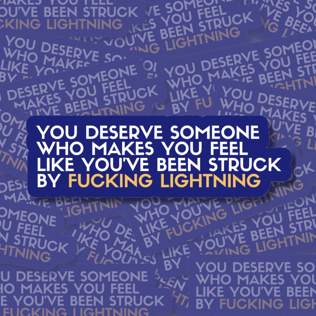 Ted Lasso Roy Kent Struck By Lightning Quote Sticker