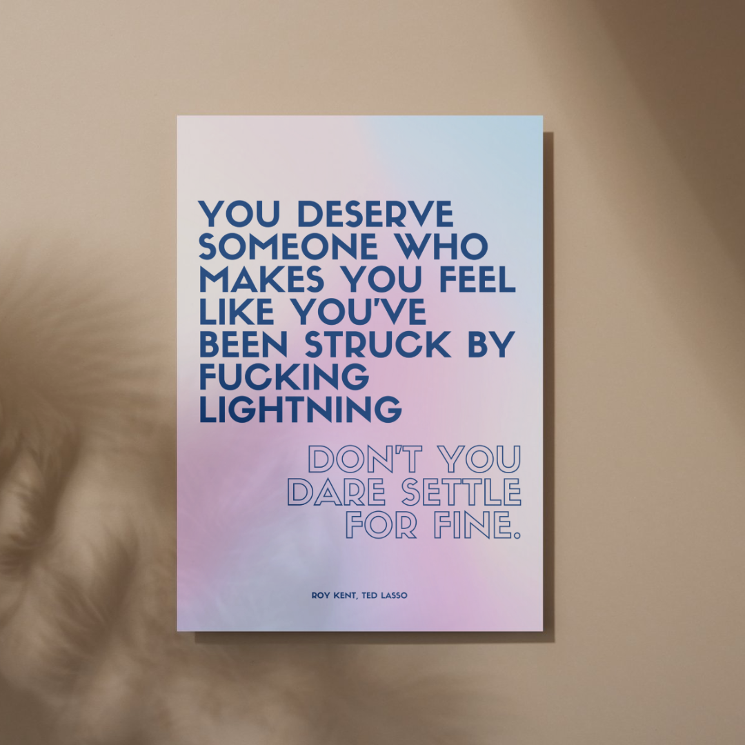 Roy Kent Ted Lasso Struck By Lightning Quote Print