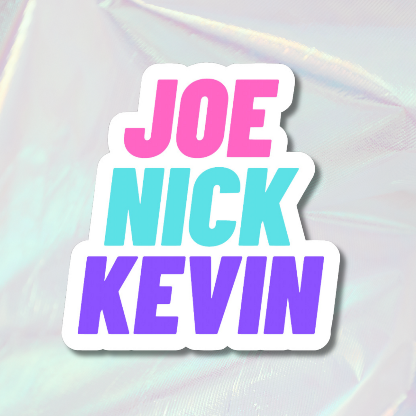 Joe Nick Kevin Jonas Name Sticker