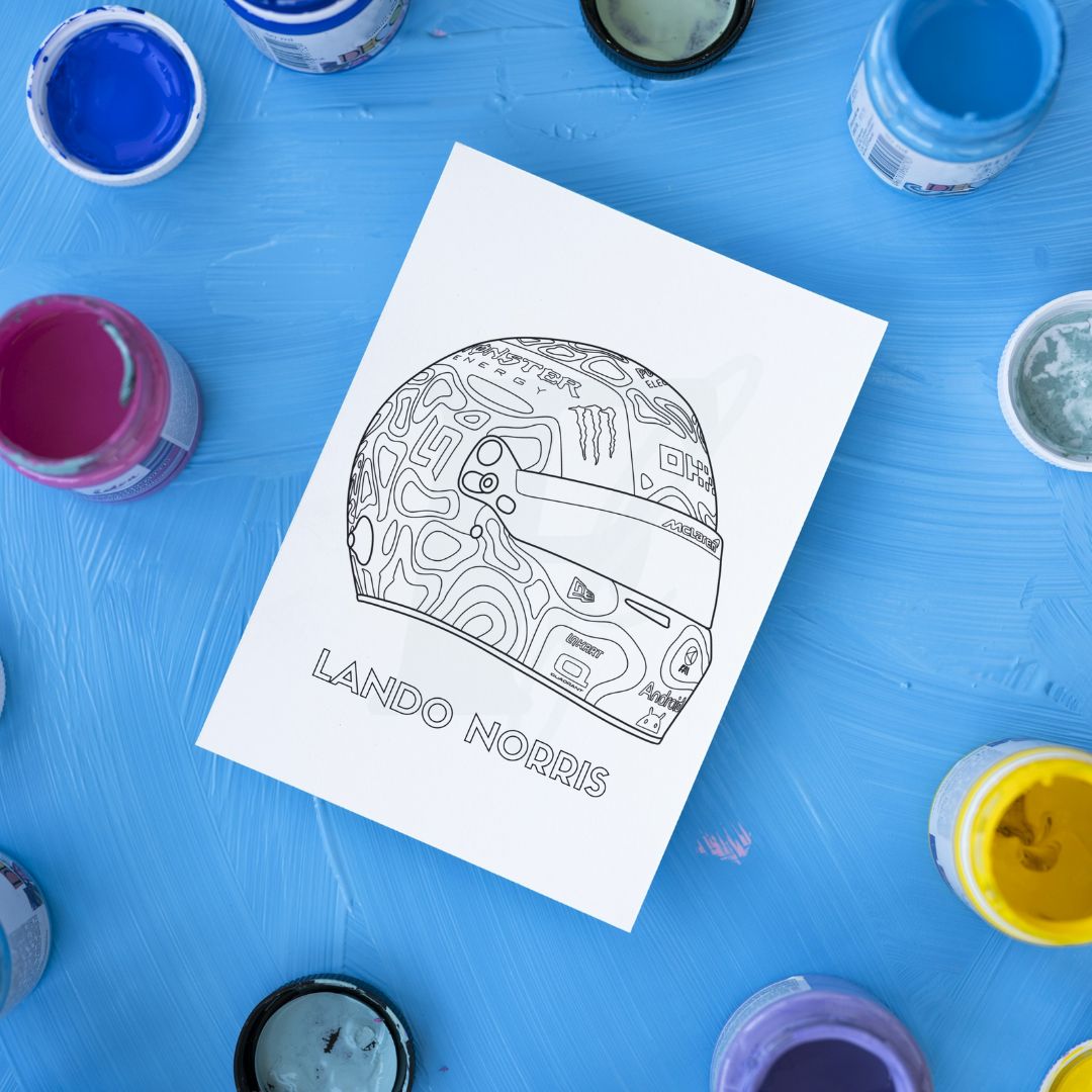 Formula 1 2024 Driver Helmets Colouring Book Digital Download