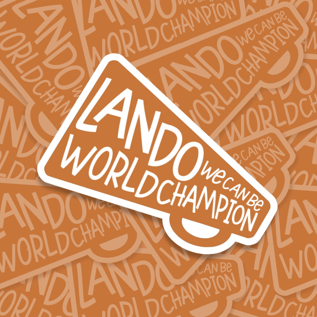 Lando We Can Be World Champion Charles Leclerc Quote Sticker