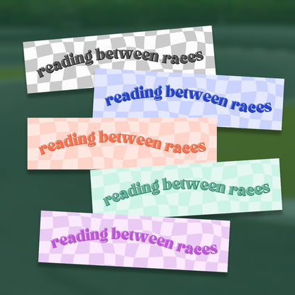 Reading Between Races Motorsport Sticker