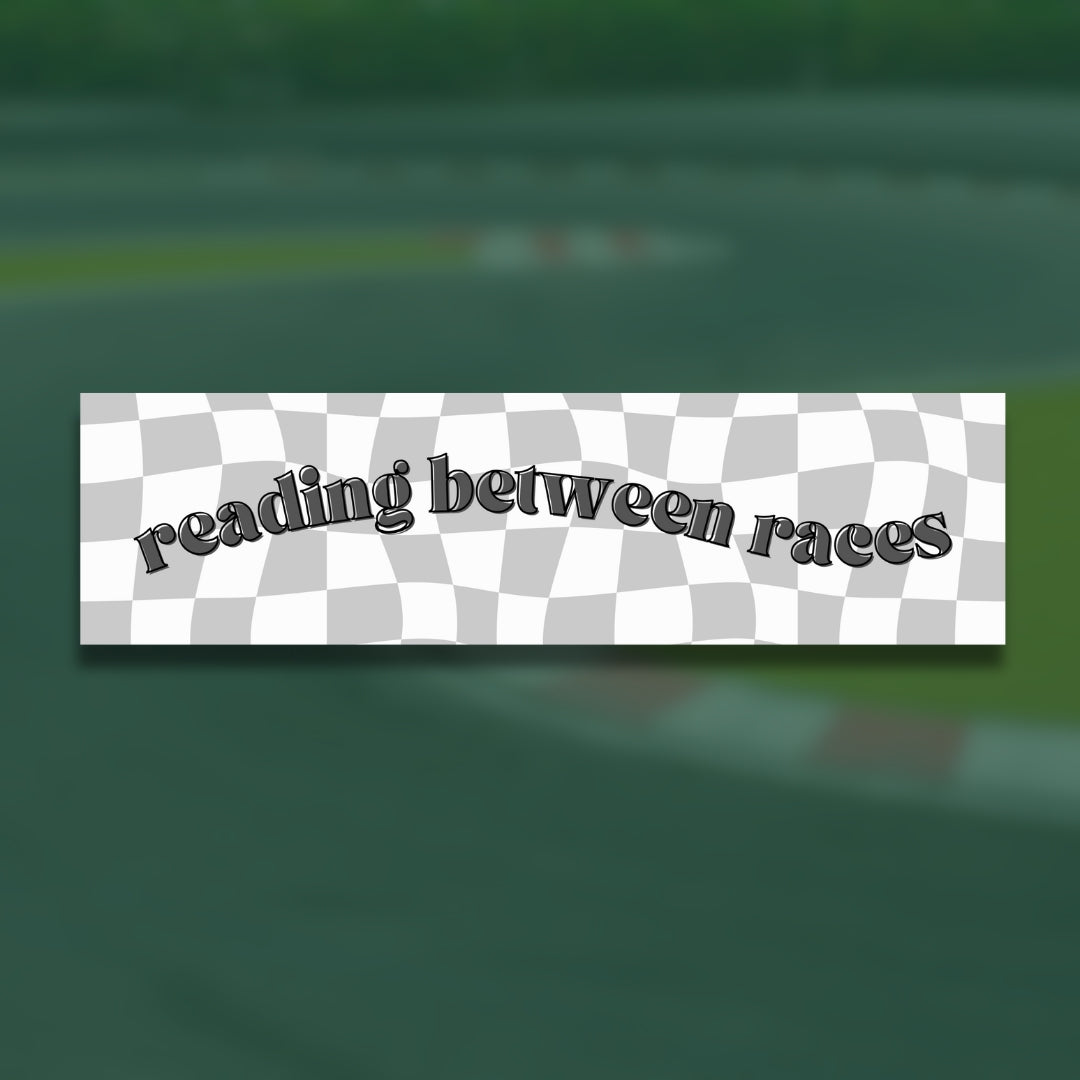 Reading Between Races Motorsport Sticker