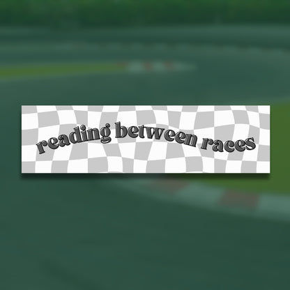 Reading Between Races Motorsport Sticker