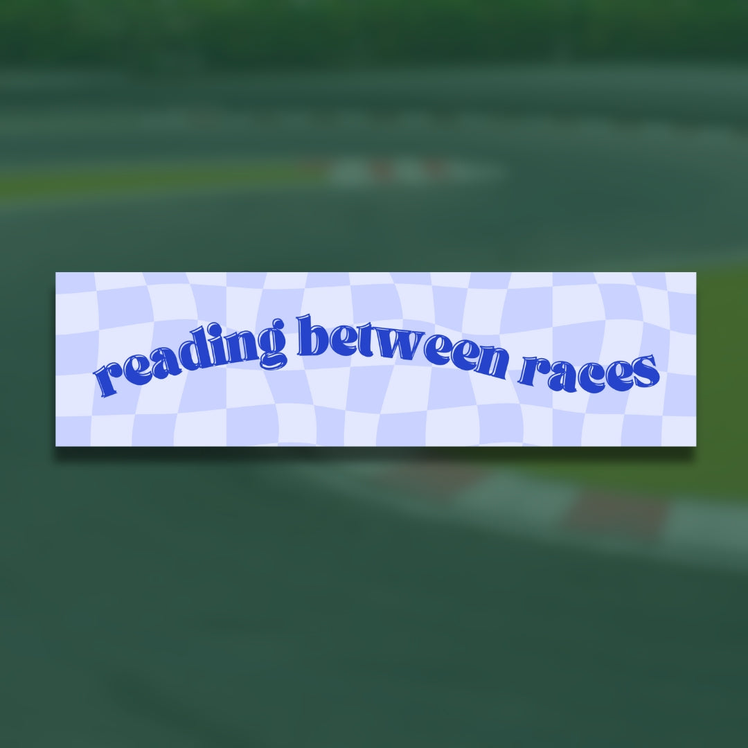 Reading Between Races Motorsport Sticker