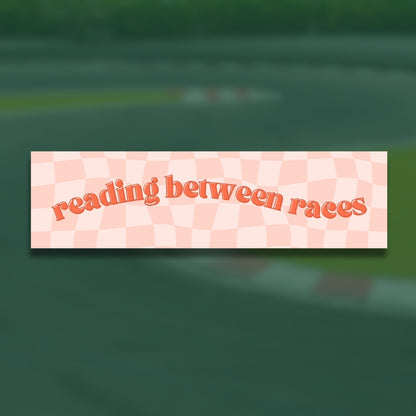 Reading Between Races Motorsport Sticker