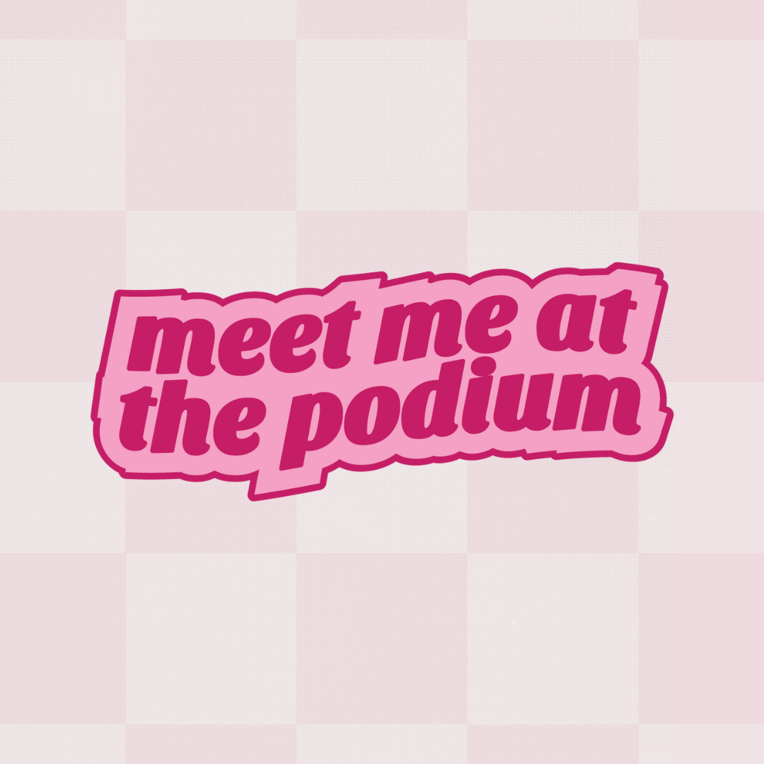 Meet Me At The Podium Sticker Retro F1 Formula 1 Sticker