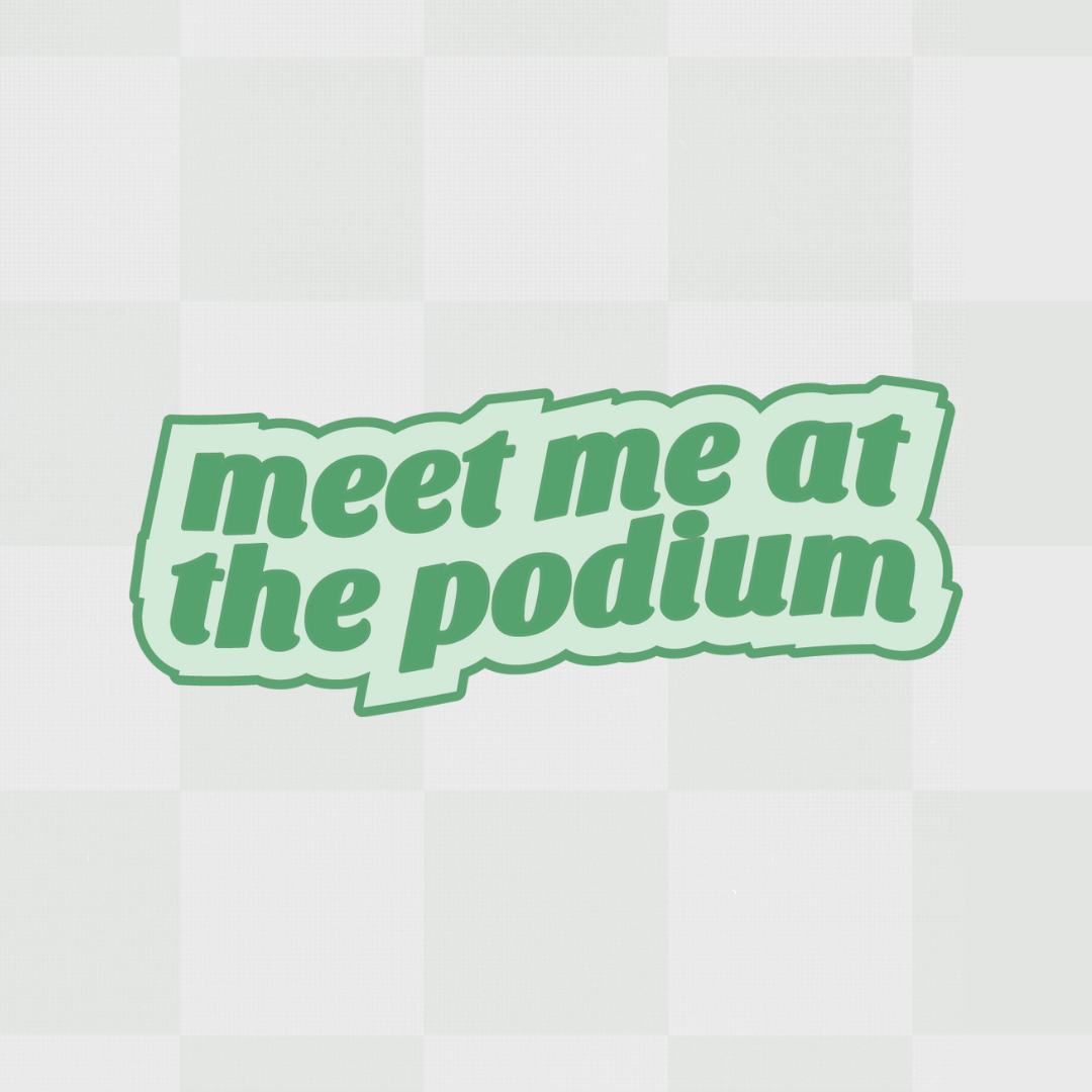 Meet Me At The Podium Sticker Retro F1 Formula 1 Sticker