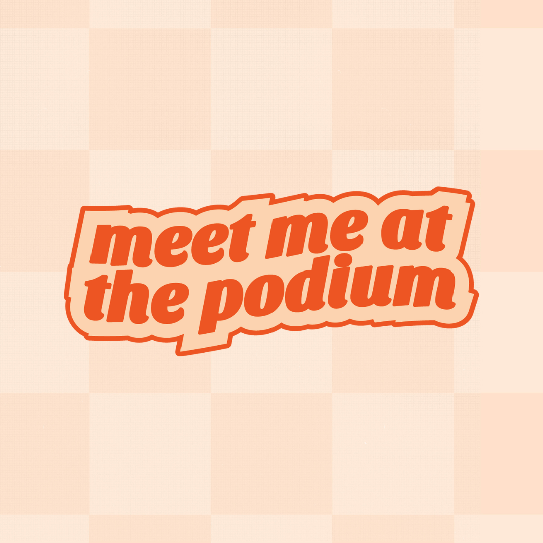 Meet Me At The Podium Sticker Retro F1 Formula 1 Sticker