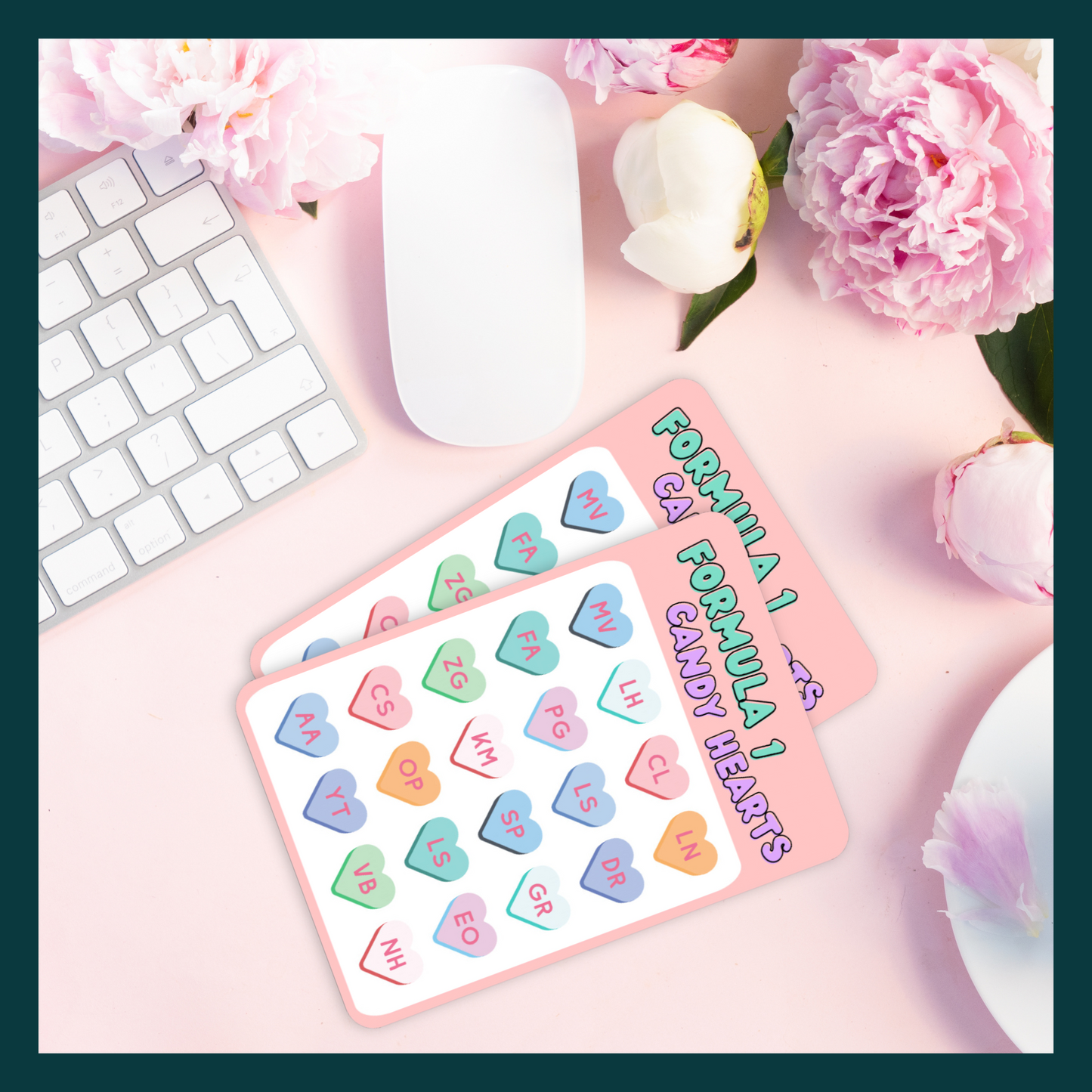 Formula 1 Candy Hearts Sticker Sheet