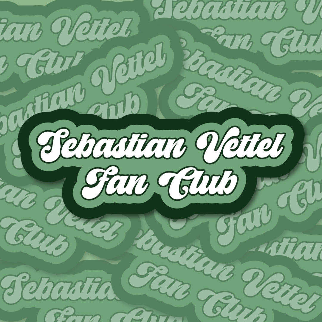 Sebastian Vettel Fan Club Sticker Retro F1 Formula 1 Sticker