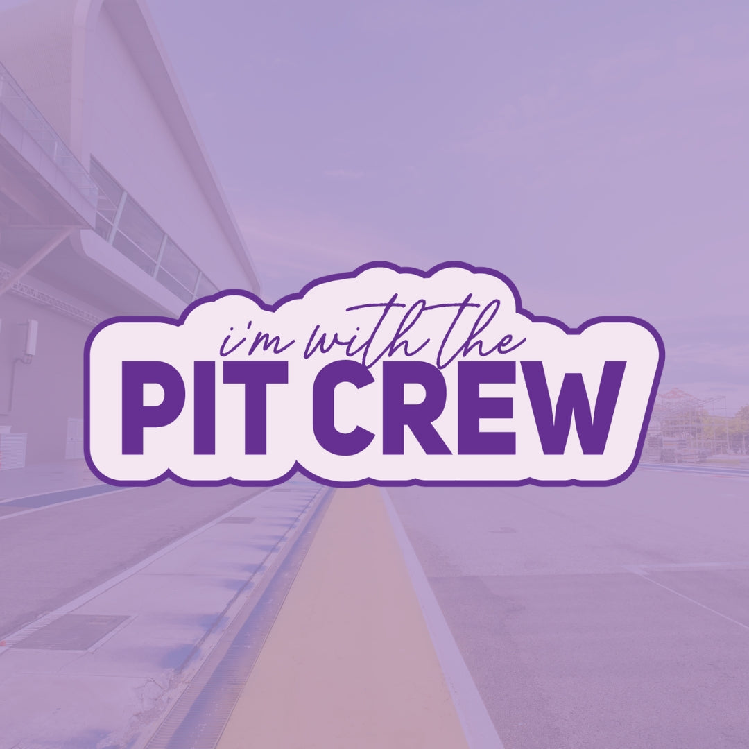 I'm With The Pit Crew Sticker Retro Motorsport Sticker