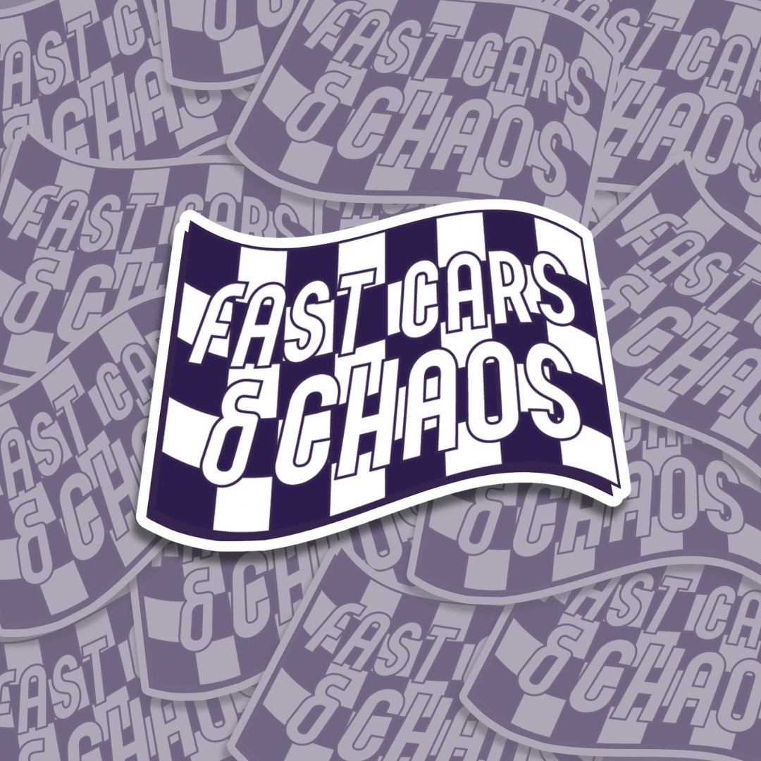 Fast Cars and Chaos Formula 1 Sticker