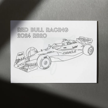 Formula 1 2024 Car Liveries Colouring Book Digital Download