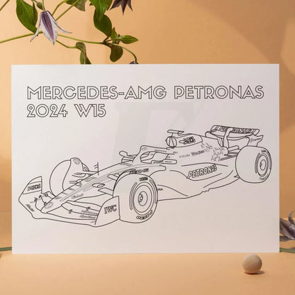 Formula 1 2024 Car Liveries Colouring Book Digital Download